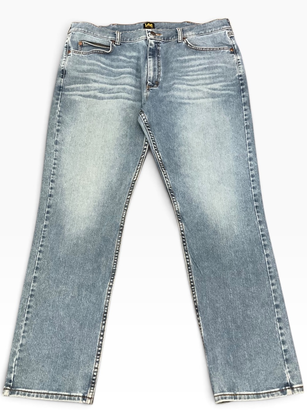 Lee Men's Legendary Athletic Tape Light Blue Jeans Size 40 X 32 EUC